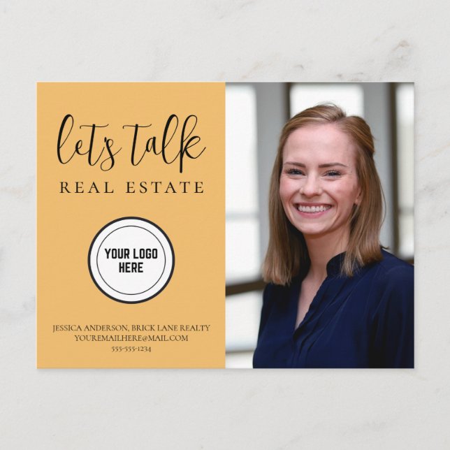 Neutralt Fall Orange Real Gods Marknadsföring Vykort (Framsida)