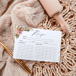 Neutralt Färg Boho Möhippa Recept Cards