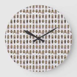Neutralt Färg Drosophila Clock Stor Klocka