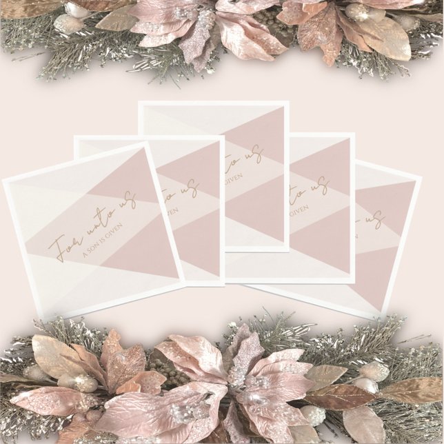 Neutralt Färg för Unto Us... ett barn är födda blö Pappersservett (Skapare uppladdad)