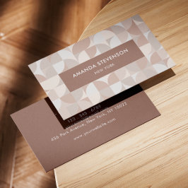 Neutralt färg geometriska mönster II Visitkort