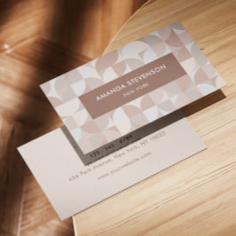 Neutralt färg geometriska mönster II Visitkort