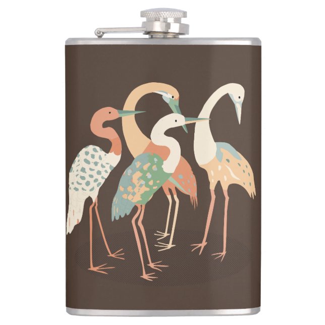 Neutralt Färg pop Art Cranes Fickplunta (Framsidan)
