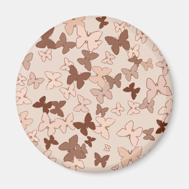 Neutralt Feminine Butterfly Magnet (Framsidan)