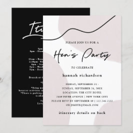 Neutralt för Abstrakt av chic | Vattenfärgshöns Pa Inbjudningar