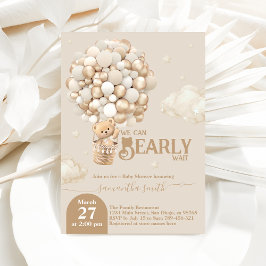 neutralt för  av babykläder för nalle Blegon Barly Inbjudningar