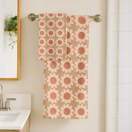 Neutralt för Groovy Daisy Bath Towel Set