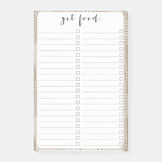 Neutralt för modern Abstrakt i mitten Post-it Block (Framsida)