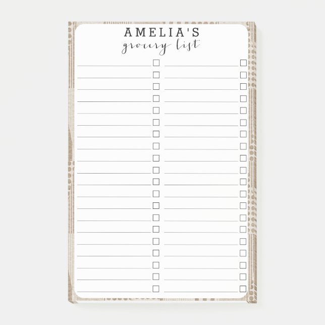 Neutralt för modern Abstrakt i mitten Post-it Block (Framsida)