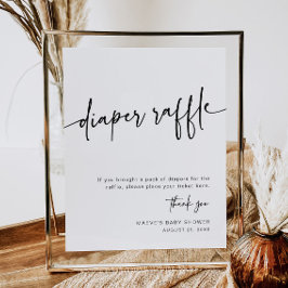 Neutralt för modernt slitage på raffle-skyltning - poster