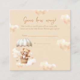 Neutralt för Nalle av hett Ballon Gissa Card Tilläggskort