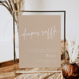 Neutralt för smidning av raffle-skyltning Modern m Poster