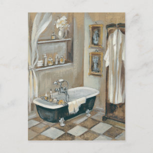 Neutralt Fransk Bathroom Vykort