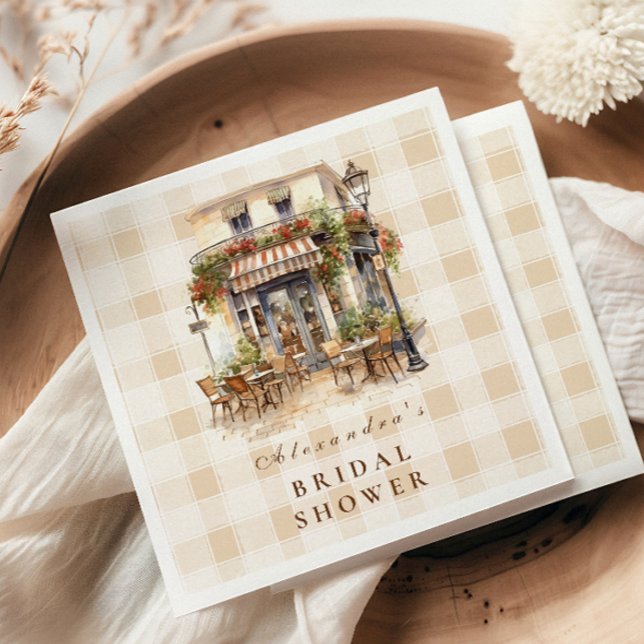 Neutralt Fransk Cafe-Möhippa Pappersservett (Skapare uppladdad)