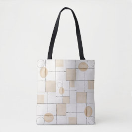 Neutralt Geometry Minimalist Warm Beige Tones Tygkasse