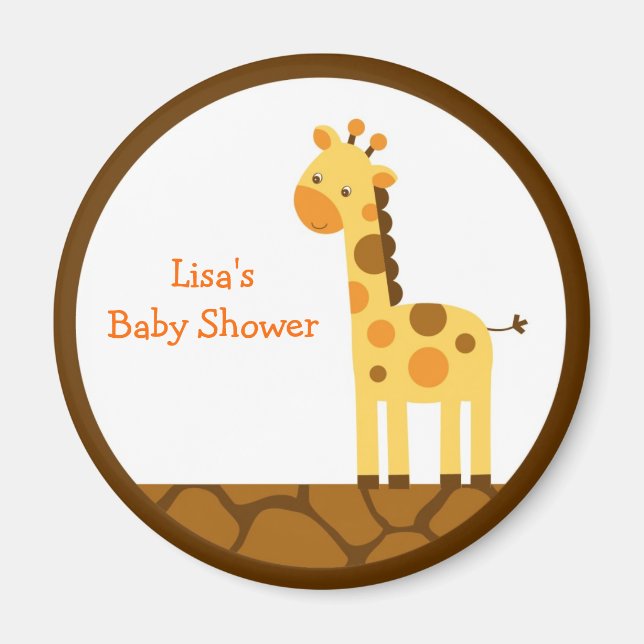 Neutralt Giraffe Party Favor Magnets Magnet (Framsidan)