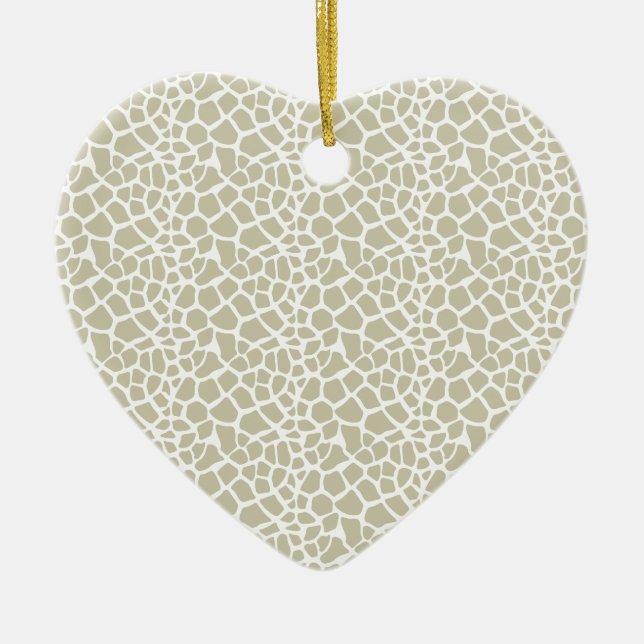 Neutralt Giraffe-utskrift Julgransprydnad Keramik (Framsidan)