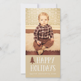 Neutralt Glad helg jul 2-fotokort Julkort