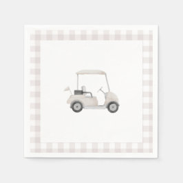 Neutralt golf babyduschnapkin pappersservett