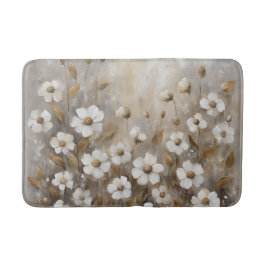 Neutralt Grått Guld Taupe-Blommigt Badrumsmatta