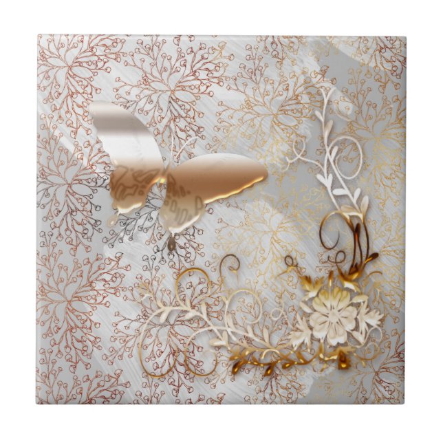 Neutralt grått keramiskt plattor, liten (4,25 x 4, kakelplatta (Framsidan)