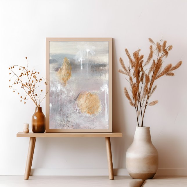 Neutralt grått moderna minimalistiska abstrakter P Poster (Skapare uppladdad)