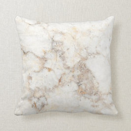 Neutralt Grått och Beige Marble Dekorativ kudde