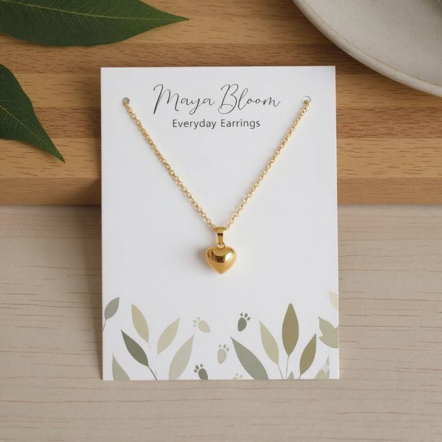 Neutralt Grönt Foliage Footstep Art Visitkort (Footsteps Foliage Art)