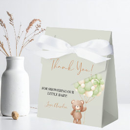 Neutralt Grönt Nalle Oh Baby Balloon Baby Presentaskar