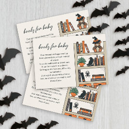 Neutralt Halloween Baby Shower Bokar för Baby Tilläggskort