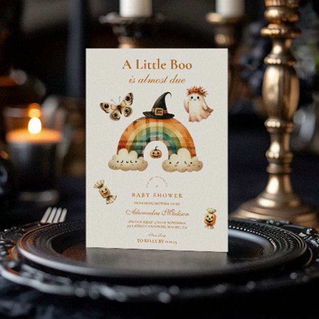 Neutralt Halloween Baby Shower Inbjudningar (Skapare uppladdad)