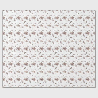 Neutralt Hösten Bird Seamless Mönster Presentpapper