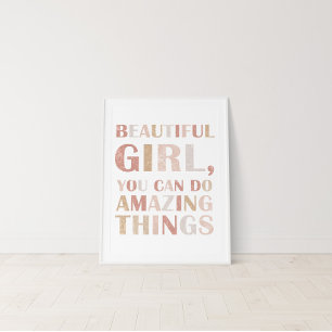 Neutralt Inspirerande Affirmationsaffisch för Barn Poster