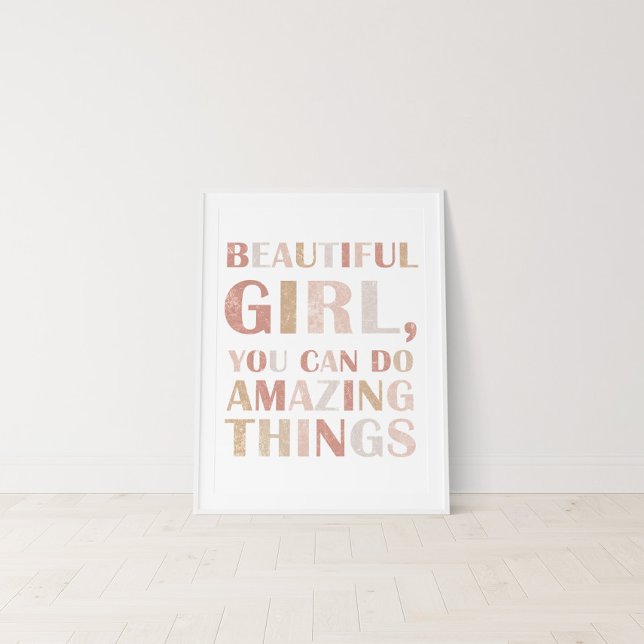 Neutralt Inspirerande Affirmationsaffisch för Barn Poster (Skapare uppladdad)