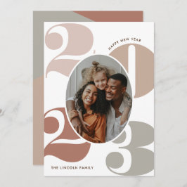 Neutralt klassnummer 1 Foton Gott nytt år Julkort