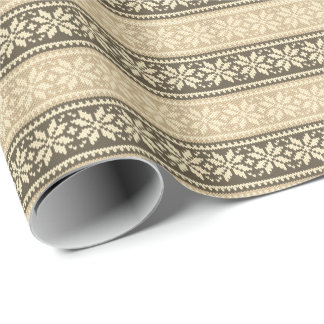 Neutralt Knjutning av julsnöflake Modern Vinter Presentpapper