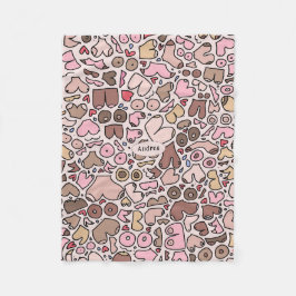 neutralt kvinnor bröstpatron fleecefilt