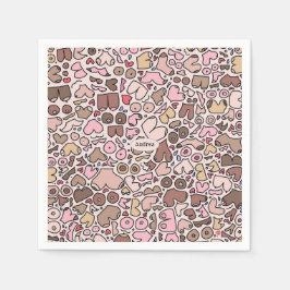 neutralt kvinnor bröstpatron pappersservett