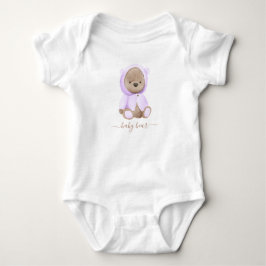 Neutralt Lavender Nalle Baby Bear T Shirt