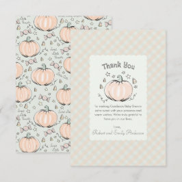 Neutralt Little Pumpkin Baby Shower - tackkort Tack Kort