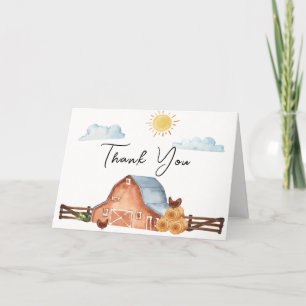 Neutralt Lokalt odlad babystövel för gårdsuppfödni Tack Kort