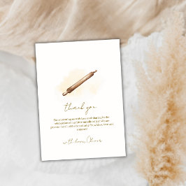 Neutralt Minimalialist Pastry Chef Baby Shower Tack Kort