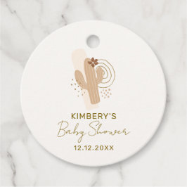 Neutralt Minimalist Boho Desert Cactus Baby Shower Gåvor Etiketter