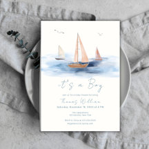 Neutralt Minimalist Nautical Sailboat-babyskor
