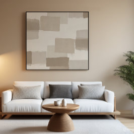 Neutralt: Minimalistisk Abstrakt Struktur Wall Art Perfect Poster