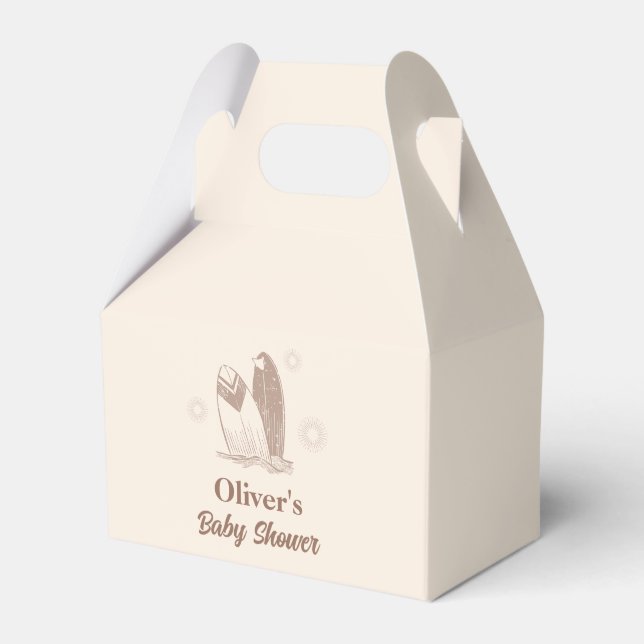 Neutralt Minimalistisk babystövel för Boho Surfboa Presentaskar (Framsidan Sidan)