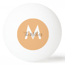 Neutralt Minimalistisk modern orange monogram