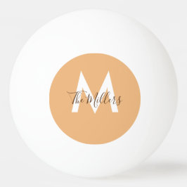 Neutralt Minimalistisk modern orange monogram Pingisboll