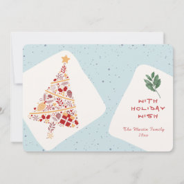 Neutralt Minimalistiskt Helgdag Önskat julkort Inbjudningar