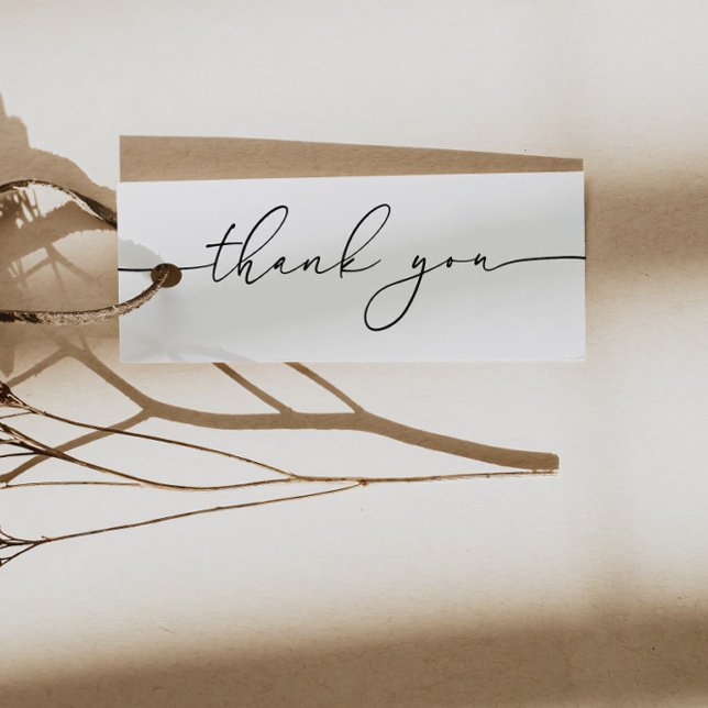 Neutralt Modern Black Business - tackkort Litet Visitkort (Skapare uppladdad)